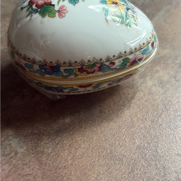 Coalport England VNTG 1960’s Ming Rose Floral Bone China Egg Trinket Box - Picture 5 of 5